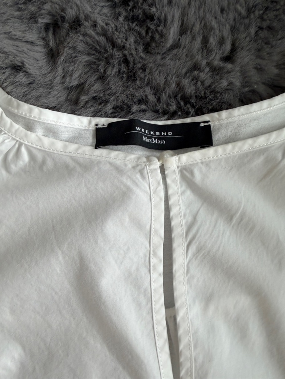 Weekend MaxMara White Cotton Poplin Top - Picture 3 of 6